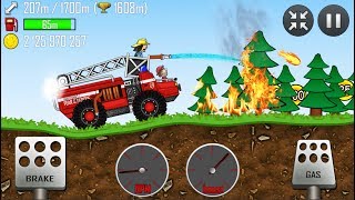 Hill Climb Racing - FIRE TRUCK in FOREST | GamePlay screenshot 4
