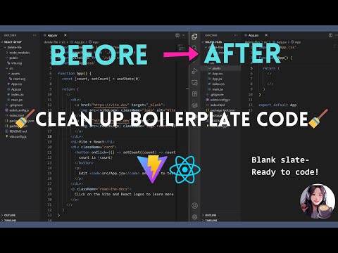 Which default files can I delete in a Vite React project? A guide to cleaning up boilerplate code