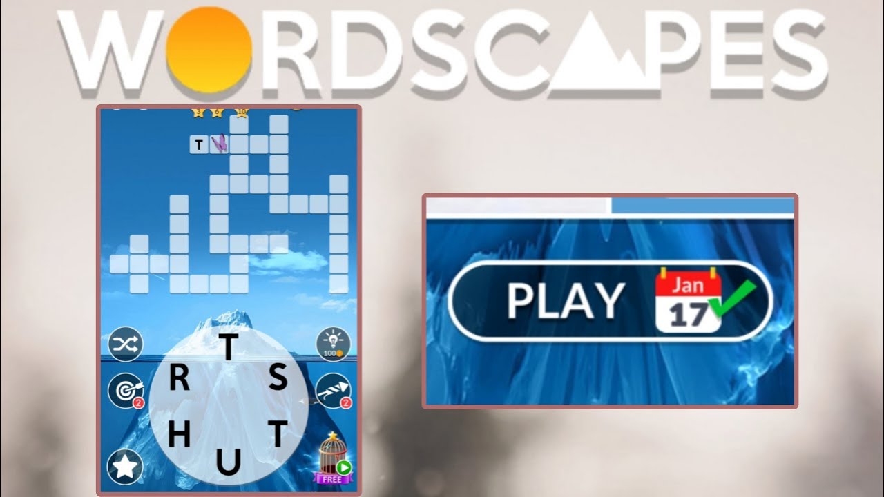 Wordscapes Daily Puzzle Answer January 17, 2026