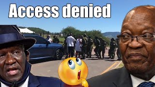 MK ‘soldiers’ stop Bheki Cele from entering Zuma's home @Nkandla. Casper Nyovest allowed entry
