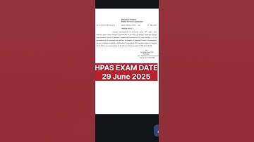 HAS PRELIMS EXAM DATE 2025#has#hppsc#hpas#exam#govt job#haspre#hp job#has2025#himachalpredesh#hasnot