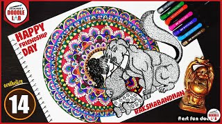 Happy Friendship day || Happy Raksha Bandhan || Draw with me mandala || Doodle