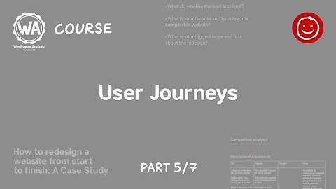 5. User journeys: How to Redesign a Website