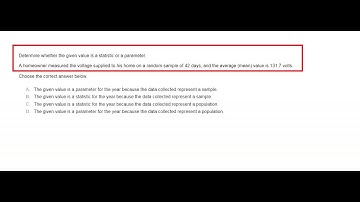 A homeowner measured the voltage supplied to his home on a random sample of 42 days, and the