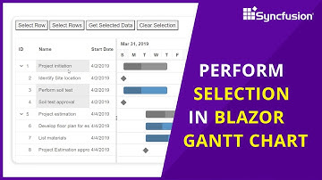 Perform Selection in Blazor Gantt Chart