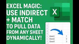 Excel Magic: Use INDIRECT + MATCH to Pull Data from Any Sheet Dynamically! 💡📊