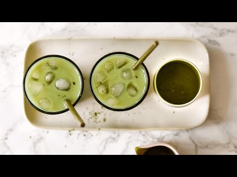 Iced Green Tea Latte アイス抹茶ラテ • Just One Cookbook