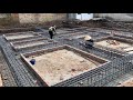Modern Construction Skills And Methods Building Solid Reinforced Concrete Foundation For New House