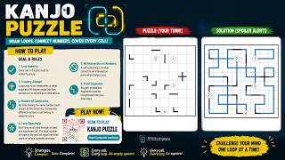 How to Play Kanjo Puzzle 10x10 Easy Walkthrough No Commentary Pure Solve