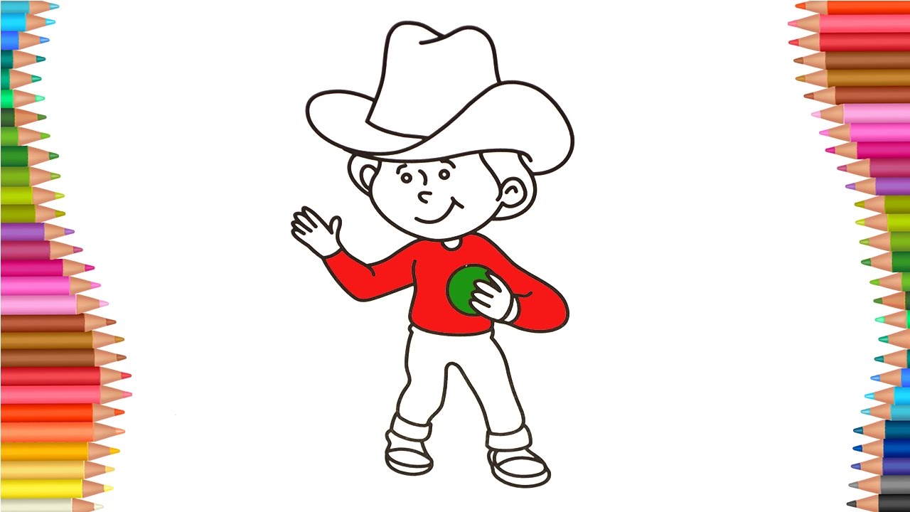 Kids Coloring and Drawing Boy and Helicopter | Learning Coloring Videos for Kids