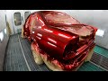 Candy. покраска в КЕНДИ BMW E34. Цвет Ultra Red подложка Brilliance