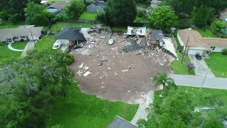 Sinkhole Rapidly Grows, Swallows Central Florida Homes