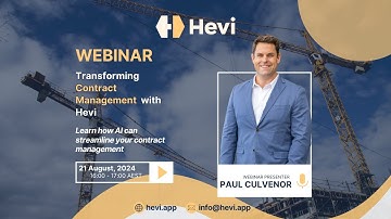 WEBINAR: Transforming Contract Management in Mining and Construction with Hevi