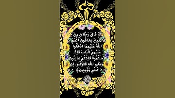 #_سورة المائدة الآية 23 من المصحف الشريف ❤❤❤