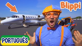 Blippi Português Entra em um jato particular | Vídeos Educativos | As Aventuras de Blippi