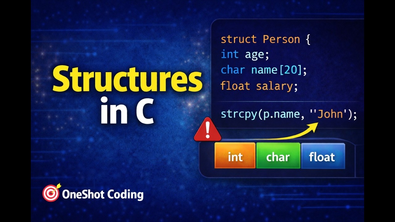 Structures in C Programming Explained | Structs, strcpy() & Dot ...