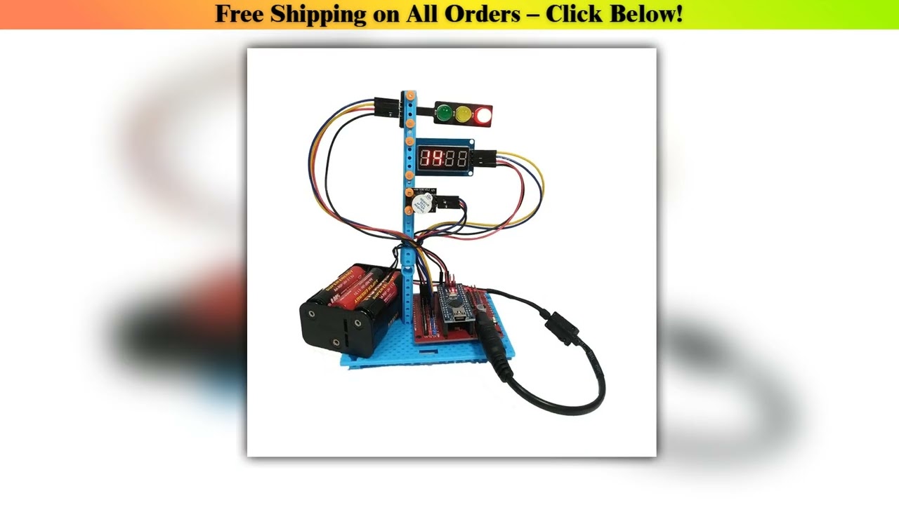 Countdown Traffic Light Model Kids Science Toy Technology Physics Kit Programmable Educational