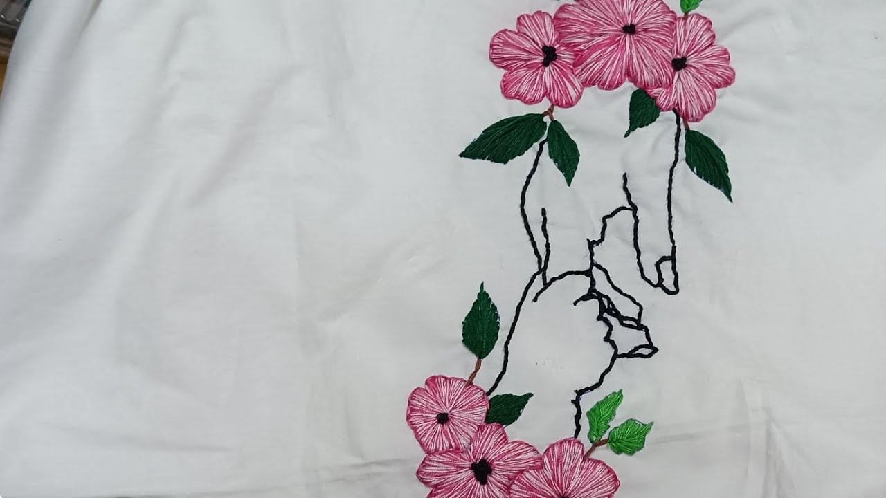 Baby Holding Mother's Finger Hand Embroidery 🪡