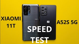 Xiaomi 11T vs Samsung A52S 5G Speed Test