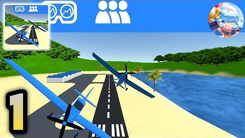 Flight Simulator Multiplayer - Gameplay Walkthrough Part 1 - Takeoff, Landing (iOS, Android)