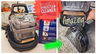 New! Bissell Little Green HydroSteam Pet Portable Carpet Spot Cleaner Review   Simply Amazing!