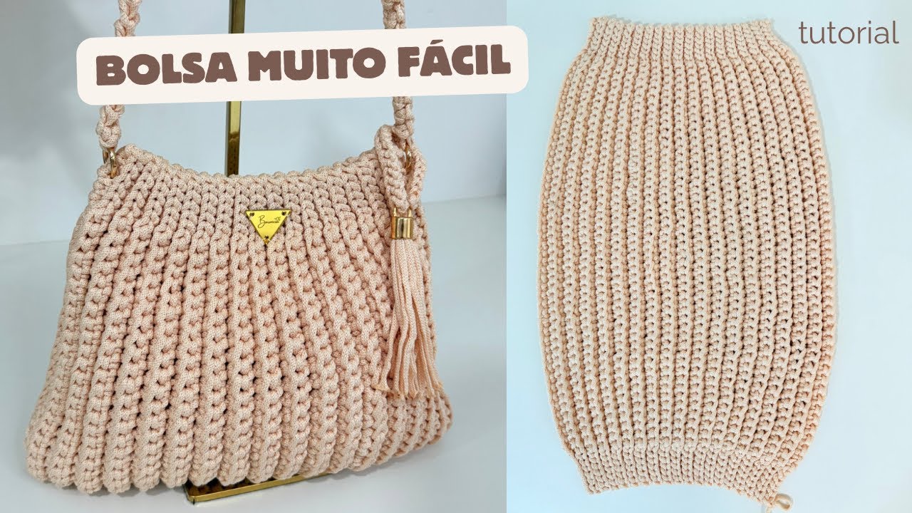 Passo a Passo Bolsa de Crochê MUITO FÁCIL - Bolsa Palha