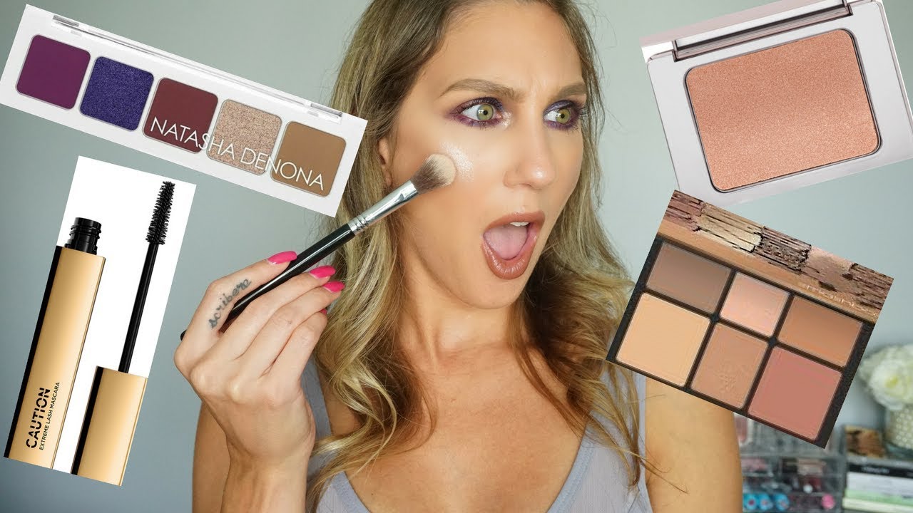 TRYING NEW MAKEUP │ NATASHA DENONA, HOURGLASS, SMASHBOX + MORE