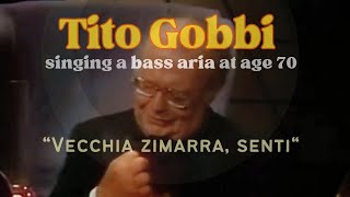 Tito Gobbi sings &quot;Vecchia zimarra&quot; at age 70 live on Danish television