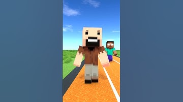 HELP Herobrine RUN vs Notch vs Entity 🏃 #minecraft #shorts