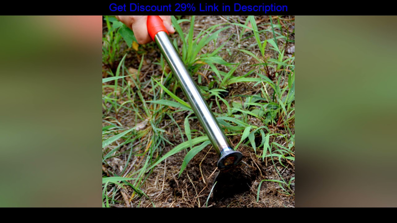 Review 33.5cm Stainless Steel Hoe Durable Wood Handle Weeding Rake Planting Vegetables Farming Fish