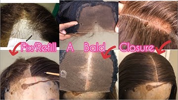 How to refill a damaged closure| Achieve a flat closure✨@tizeesalz  #diy #hair  #tutorial #fypシ