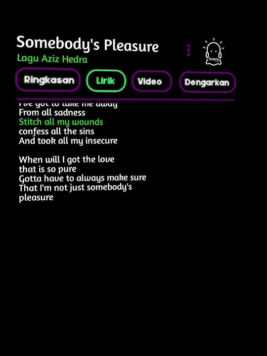 •Somebody's Pleasure - Aziz Hedra• #music #lyrics #fyp