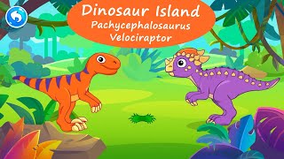 Dinosaur Island - Learn about Dinosaurs #1 - Pachycephalosaurus and Velociraptor | AmayaKids Games screenshot 3