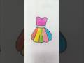 Butiful Dress 👗 colour drawing #dress #trendingshorts #viralshort