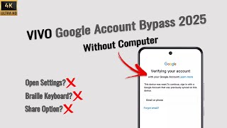 Vivo FRP Bypass 2025: braille keyboard error, Setting not Opening &amp; Easy Share | No PC, All Models