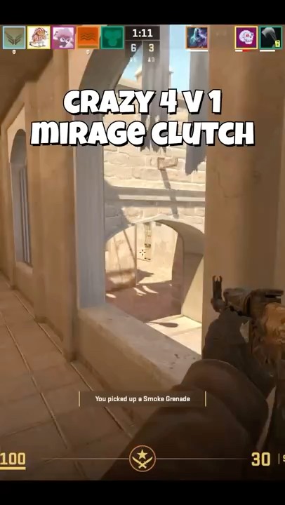 Crazy 4 v 1 Mirage Clutch CS2 - YouTube