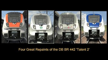 Train Simulator 2017 - Four Great DB BR 442 "Talent 2" repaints (recorded at 2716x1527)