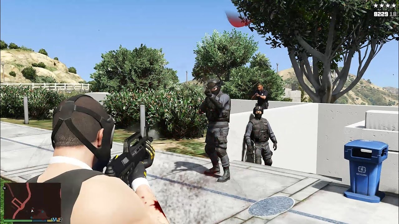 GTA 5 - Galileo Observatory Gangs Meeting Shootout + Five Star Escape ...