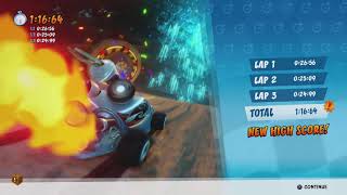 [OBSOLETE]Roo's Tube 1:16.64 + Best Lap 24.95 - CTR:Nitro Fueled Oxide's Time Trial