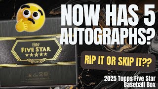 CHECKLIST REVIEW (YIKES)!!! 2025 Topps Five Star Baseball Hobby Box — Now with 5 Autographs!