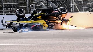 COLTON HERTA HUGE BLOWOVER CRASH IN INDY 500 QUALIFYING