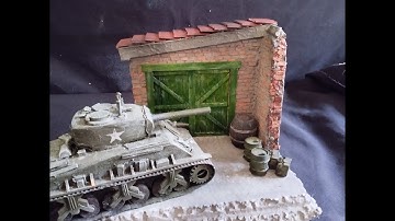 Tank workshop diorama. 1/35 scale modelling. Step by step tutorial