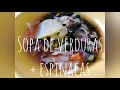 Sopa de verduras con un plus de espinacas