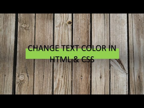HOW TO CHANGE TEXT COLOR USING HTML AND CSS IN VISUAL STUDIO CODE