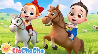 Baby Rides a Horse 🐎| EP207 | Family Fun Song for Babies | Nursery Rhymes & Kids Songs | LiaChaCha