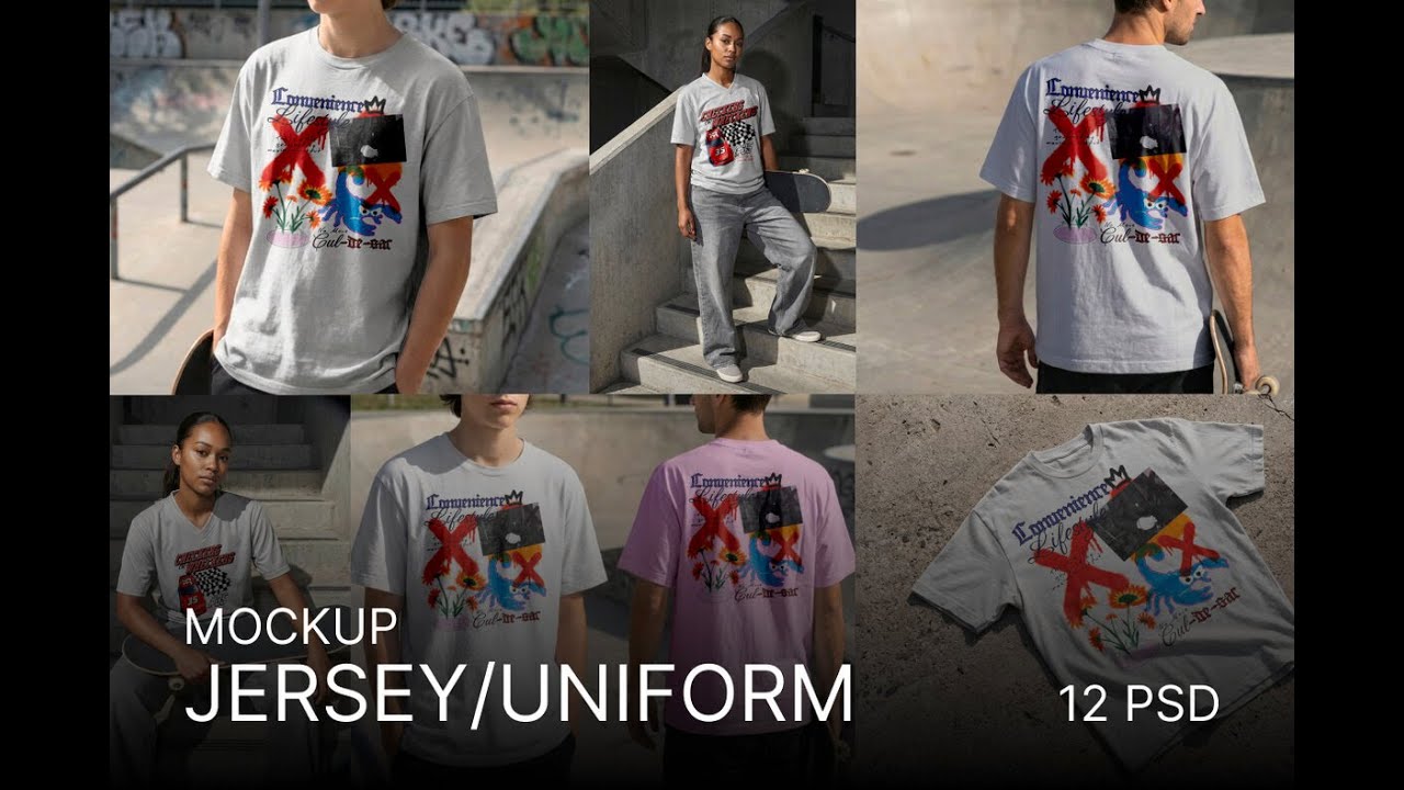 T-Shirt Jersey Mockup Graphic Download