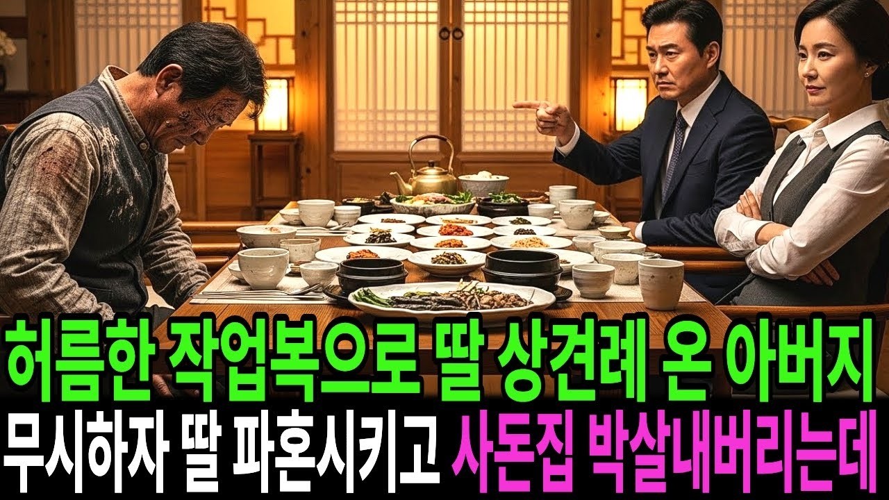 허름한 작업복으로 딸 상견례 온 아버지를 무시하자 딸 파혼시키고 사돈집 박살내는데   ｜시니어 감동 사연｜실화 오디오북｜