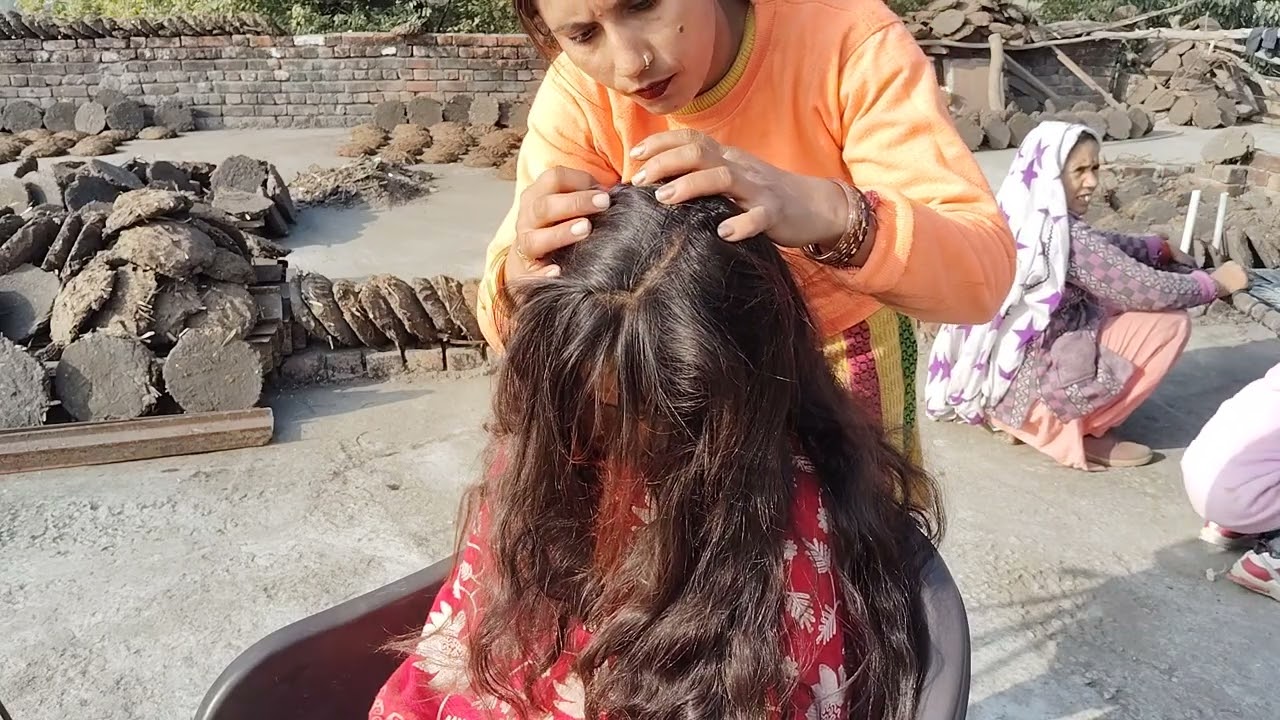 Relaxing Nitpicking In Long Hair