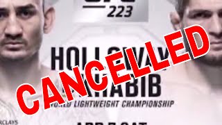 Max Holloway out of UFC 223 main event against Khabib Nurmagomedov