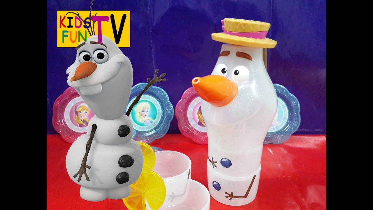 Olaf Tea Set Disney Frozen Cartoon Olaf Summer Tea Playset with Princess Anna & Elsa ...